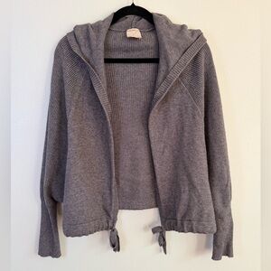 Kerisma Hooded Knit Cardigan Gray Boho Lounge Sweater M/L